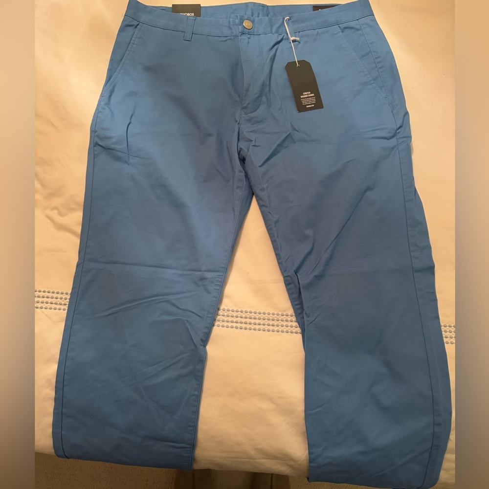 Men's Bonobos Slim Fit Stretch Chino Pants 36x30 Blue – NWT